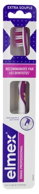 Brosse à dents extra souple Elmex Opti-émail - Prenez soin de vos dents en douceur - Couleur : Jaune/Violet