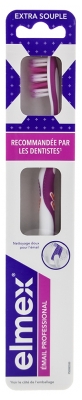 Brosse à dents extra souple Elmex Opti-émail - Prenez soin de vos dents en douceur - Couleur : Violet / Orange