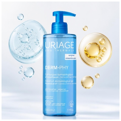 Uriage Derm-Phy Gel Surgras Dermatologique Visage et Corps 500 ml