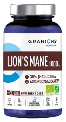 Granions Lion's Mane 1000 mg Complément Alimentaire Bio 90 Gélules