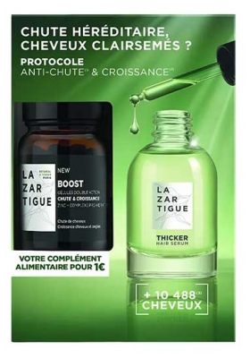 Lazartigue Thicker Sérum Anti-Chute Cheveux 50 ml + Boost Chute & Croissance 30 Gélules