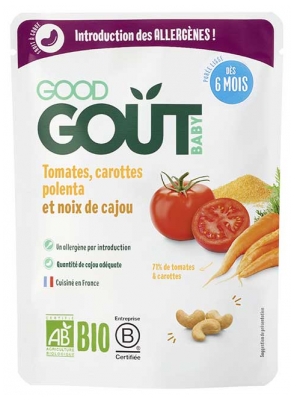 Good Goût Dès 6 Mois Tomates Carottes Polenta et Noix de Cajou Bio 190 g