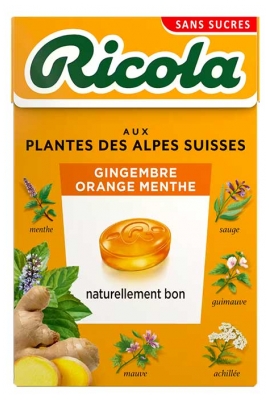 Ricola Bonbons Gingembre Orange Menthe aux Plantes des Alpes Suisses 50 g