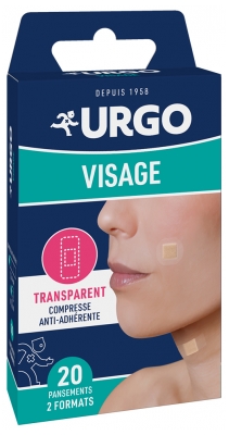 Urgo Visage 2 Formats 20 Pansements Transparent