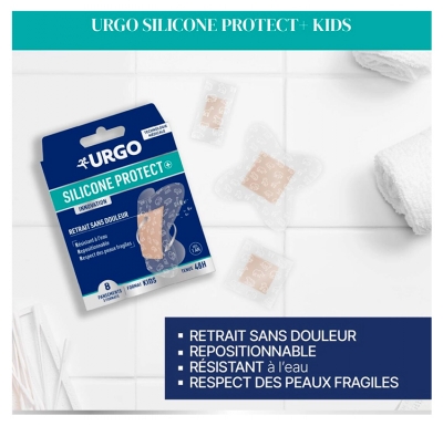 Urgo Silicone Protect 8 Pansements Format Kids 3 Dimensions