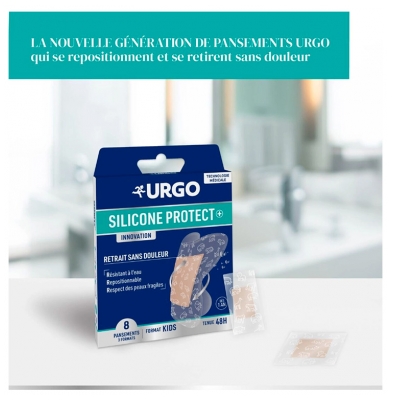 Urgo Silicone Protect 8 Pansements Format Kids 3 Dimensions