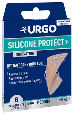 Urgo Silicone Protect 8 Pansements 2 Formats Médium