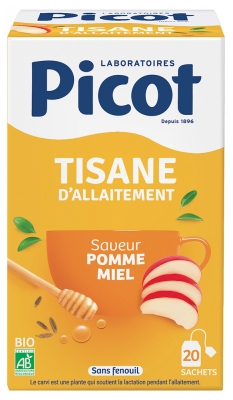 Picot Tisane d'Allaitement Saveur Pomme Miel Bio 20 Sachets de 2 g
