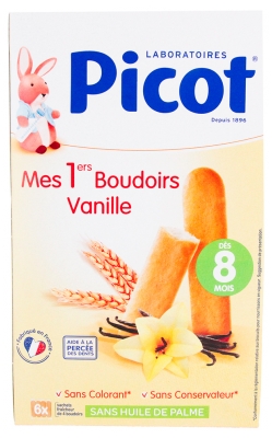 Picot Mes 1ers Boudoirs Vanille Dès 8 Mois 6 Sachets de 25 g