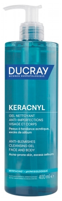 Ducray Keracnyl Gel Nettoyant Anti-Imperfections Visage et Corps 400 ml