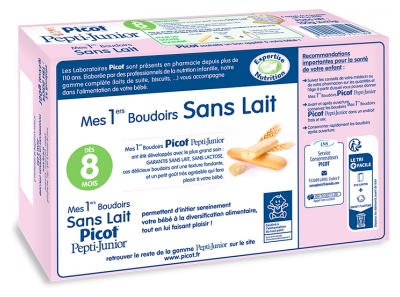 Picot Pepti-Juniors Mes 1ers Boudoirs Sans Lait Dès 8 Mois 6 Sachets de 4 Boudoirs