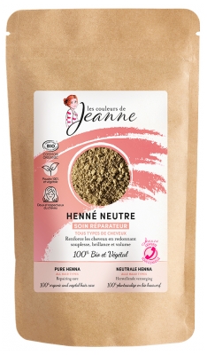 Les couleurs de Jeanne Soin Réparateur Henné Neutre Bio 100 g