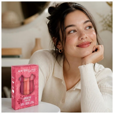Maybelline New York Superstay Teddy Tint Blush à Lèvres Liquide Fini Mat Fondu Coffret 3 x 5 ml