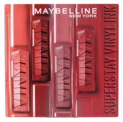 Maybelline New York Superstay Encre à Lèvres Vinyl Coffret 4 x 4,2 ml - Teinte : Extra-Golden-Awestruck-Peppy