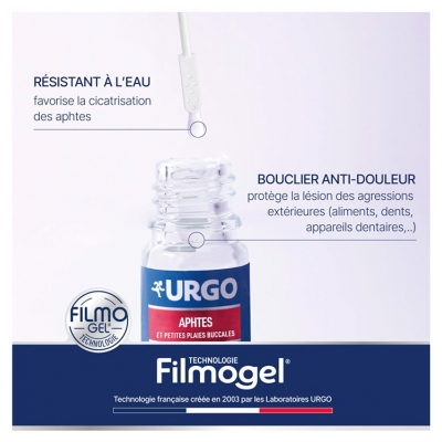 Urgo Filmogel Soulage & Cicatrise Aphtes & Petites Plaies Buccales 6 ml