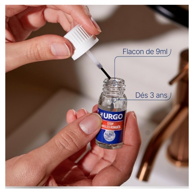 Urgo Filmogel Stop Ongles Rongés Vernis Invisible et Amer 9 ml