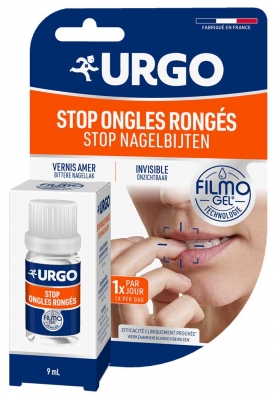 Urgo Filmogel Stop Ongles Rongés Vernis Invisible et Amer 9 ml