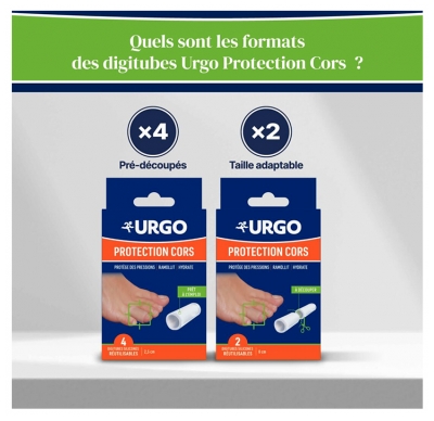 Urgo Protection Cors 4 Digitubes Réutilisables Pré-Découpés