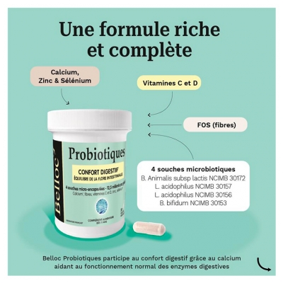 Belloc Probiotiques - Confort Digestif - Équilibre de la Flore Intestinale