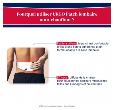 Urgo Patch Lombaire Auto-Chauffant 8H 2 Unités