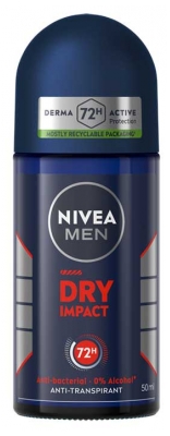 Nivea Men Dry Impact Déodorant 72H Anti-Transpirant Roll-On 50 ml