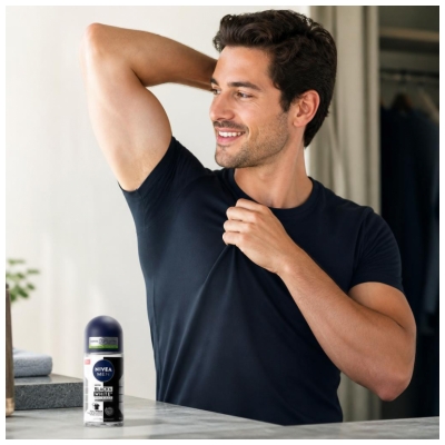 Nivea Men Black & White Déodorant 72H Anti-Transpirant Roll-On 50 ml