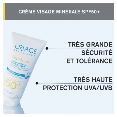 Uriage Bariésun Crème Minérale Très Haute Protection Peaux Intolérantes SPF50+ 100 ml