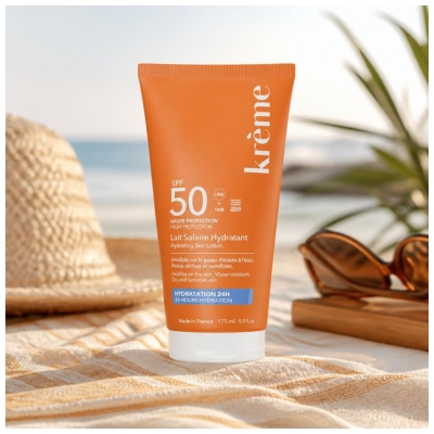 Krème Lait Solaire Hydratant Peaux Sèches et Sensibles SPF50 175 ml