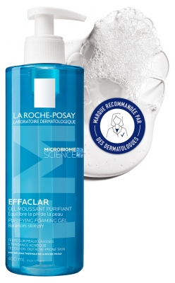 La Roche-Posay Effaclar Gel Moussant Purifiant Peaux Grasses à Tendance Acnéique 400 ml