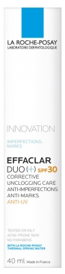 La Roche-Posay Effaclar Duo (+) Soin Complet Anti-Imperfections Anti-Marques et Anti-Récidive et Anti-Uv (Spf30) 40 ml
