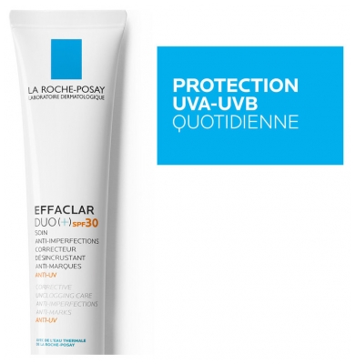 La Roche-Posay Effaclar Duo (+) Soin Complet Anti-Imperfections Anti-Marques et Anti-Récidive et Anti-Uv (Spf30) 40 ml