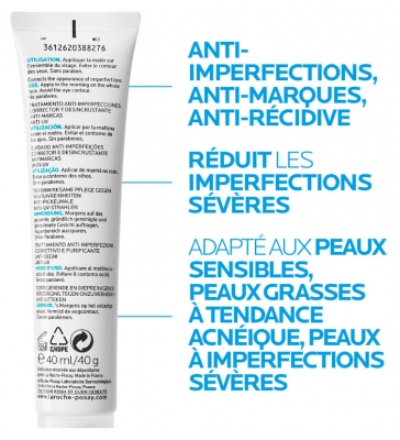 La Roche-Posay Effaclar Duo (+) Soin Complet Anti-Imperfections Anti-Marques et Anti-Récidive et Anti-Uv (Spf30) 40 ml