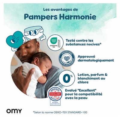Pampers Harmonie T3 Maxi Pack 96 Couches 13 kg et +