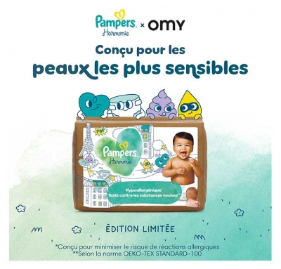 Pampers Harmonie T3 Maxi Pack 96 Couches 13 kg et +