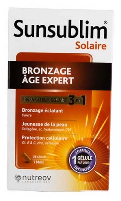 Nutreov Sunsublim Bronzage Âge Expert 1 Mois 28 Gélules