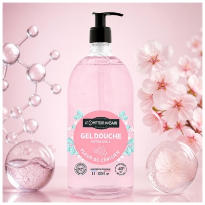 Le Comptoir du Bain Gel Douche Fleur de Cerisier 1 L