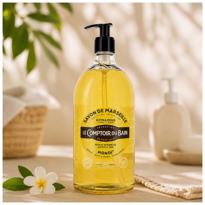 Le Comptoir du Bain Savon de Marseille au Monoï 1 Litre