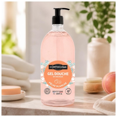 Le Comptoir du Bain Gel Douche Pêche Blanche 1 L