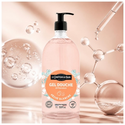 Le Comptoir du Bain Gel Douche Pêche Blanche 1 L