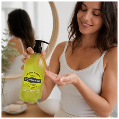 Le Comptoir du Bain Savon de Marseille Citron & Menthe Extra Doux 1 l