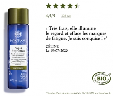 Sanoflore Aqua Hypnotica Aqua Lissante Défatigante Bio 75 ml
