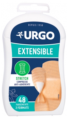 Urgo Protection Pansements Extensibles - Protège Vos Blessures Superficielles - 48 Pansements