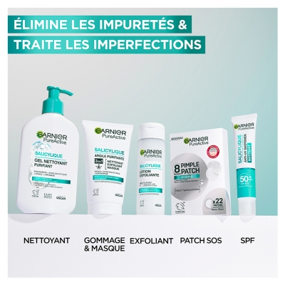 Garnier PureActive 3en1 Argile Nettoyant Anti Imperfections Visage 150 ML