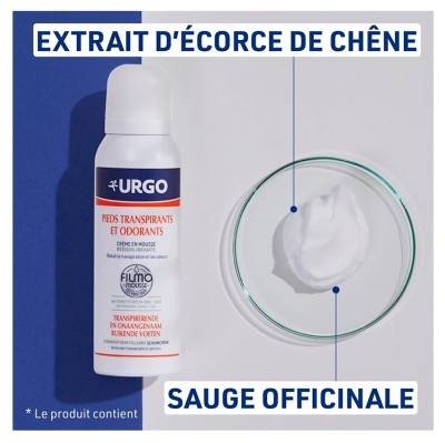 Urgo Crème en Mousse Rééquilibrante Pieds Transpirants 125 ml 