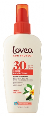Lovea Spray Hydratant Monoï de Tahiti Haute Protection Visage et Corps SPF30 150 ml