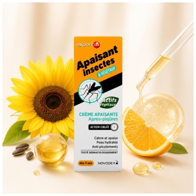 Novodex Expert Apaisant Insectes & Végétaux Crème Apaisante Après-Piqûres Dès 3 Ans 30 ml