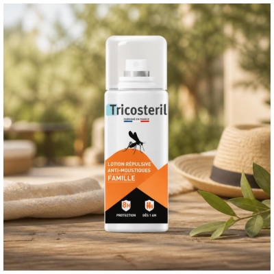 Tricosteril Lotion Répulsive Anti-Moustiques Famille Dès 1 An 100 ml