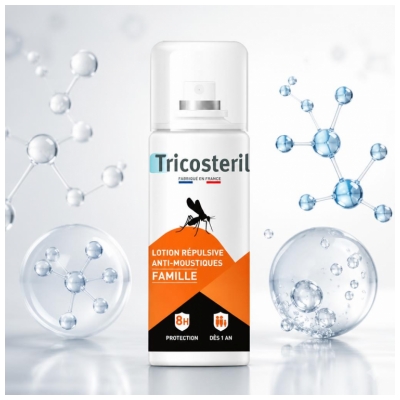 Tricosteril Lotion Répulsive Anti-Moustiques Famille Dès 1 An 100 ml