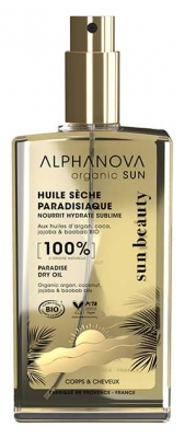Alphanova Sun Huile Sèche Paradisiaque Corps & Cheveux Bio 100 ml