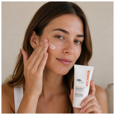 Nuhanciam Crème Invisible Anti-Taches Visage Cou Décolleté SPF50+ 50 ml